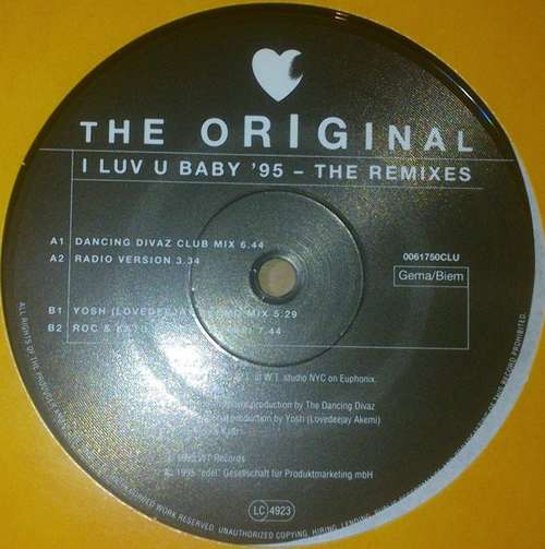 Cover The Original - I Luv U Baby '95 - The Remixes (12) Schallplatten Ankauf