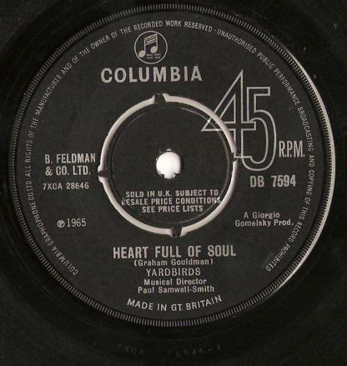 Cover Yardbirds* - Heart Full Of Soul (7, Single) Schallplatten Ankauf