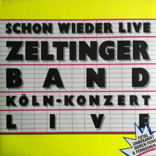 Cover Zeltinger Band - Schon Wieder Live (LP) Schallplatten Ankauf
