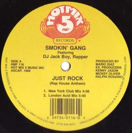 Cover Smokin' Gang Featuring DJ Jack Boy, Rapper - Just Rock (Rap House Anthem) (12) Schallplatten Ankauf