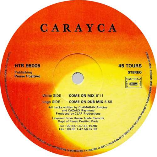 Cover Carayca - Come On (12) Schallplatten Ankauf