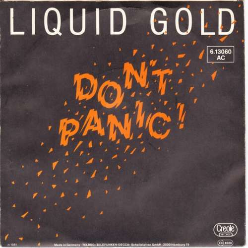 Cover Liquid Gold - Don't Panic (7, Single) Schallplatten Ankauf