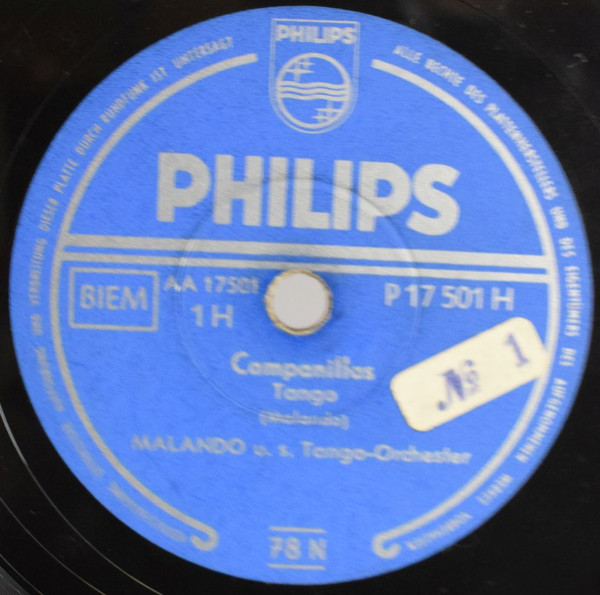 Cover Malando U. S. Tango-Orchester* - Campanillas / Por Que (Shellac, 10, Mono) Schallplatten Ankauf