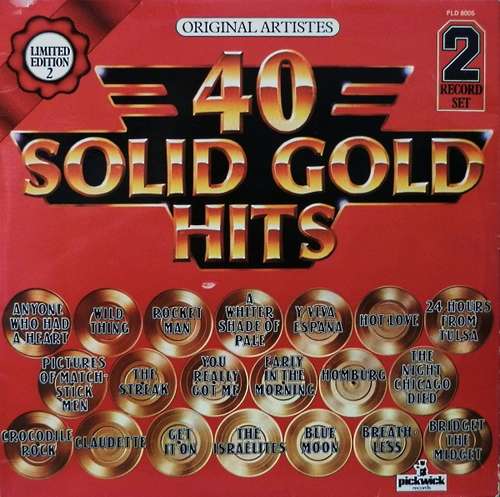 Cover zu Various - 40 Solid Gold Hits (2xLP, Comp, Ltd) Schallplatten Ankauf