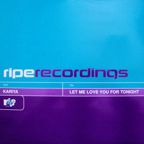Cover Kariya - Let Me Love You For Tonight (12) Schallplatten Ankauf