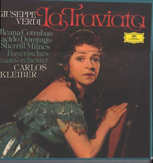 Cover Giuseppe Verdi - Carlos Kleiber, Ileana Cotrubas, Placido Domingo, Sherrill Milnes, Bayerisches Staatsorchester - La Traviata (2xLP + Box) Schallplatten Ankauf