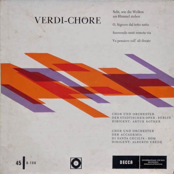 Cover Giuseppe Verdi - Verdi-Chöre (7, EP) Schallplatten Ankauf