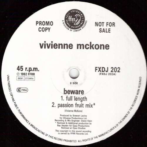 Cover Vivienne Mckone - Beware (12, Promo) Schallplatten Ankauf