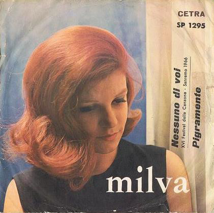 Cover Milva - Nessuno Di Voi / Pigramente (7) Schallplatten Ankauf