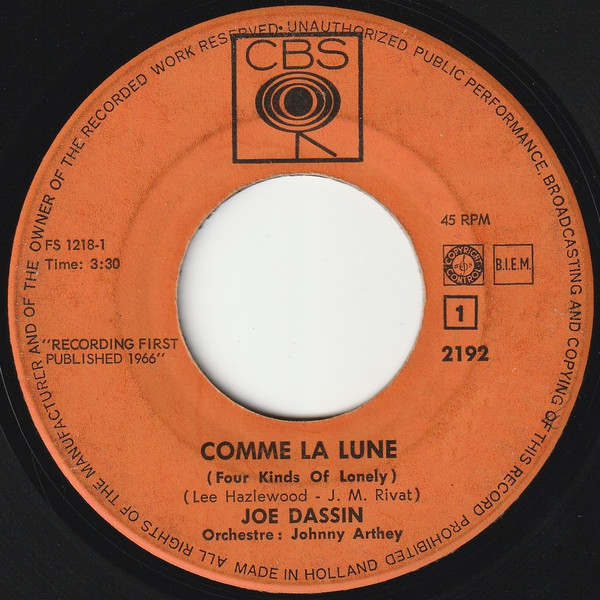 Cover Joe Dassin - Comme La Lune (7, Single) Schallplatten Ankauf