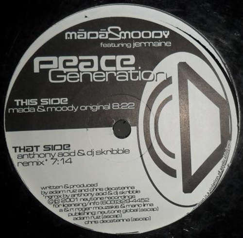 Cover Mãdã & Moody* Featuring Jermaine (4) - Peace Generation (12, Single) Schallplatten Ankauf