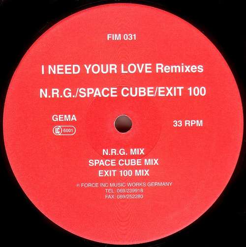 Cover I Need Your Love (Remixes) Schallplatten Ankauf