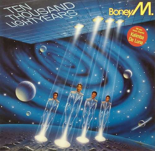 Cover Boney M. - Ten Thousand Lightyears (LP, Album, RP, Blu) Schallplatten Ankauf