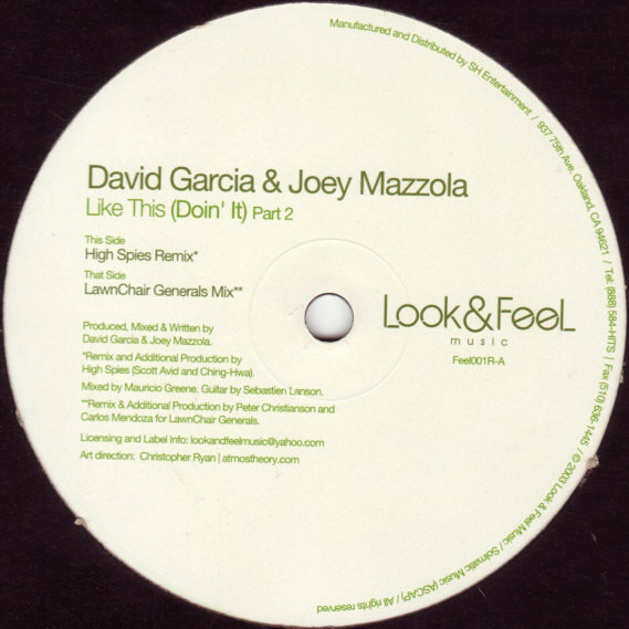 Bild David Garcia & Joey Mazzola - Like This (Doin' It) (Part 2) (12) Schallplatten Ankauf