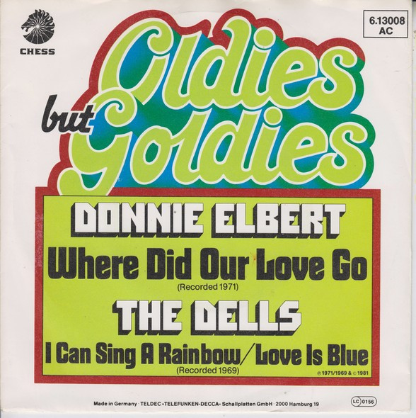 Cover Donnie Elbert / The Dells - Where Did Our Love Go / I Can Sing A Rainbow / Love Is Blue (7, Single) Schallplatten Ankauf