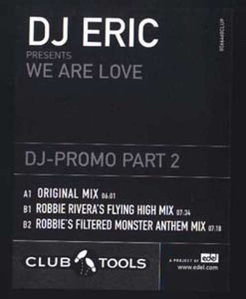 Cover DJ Eric - We Are Love - DJ-Promo Part 2 (12, Promo) Schallplatten Ankauf
