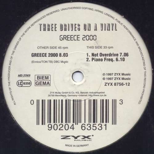 Cover Three Drives On A Vinyl* - Greece 2000 (12) Schallplatten Ankauf