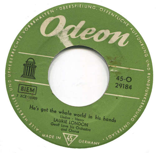 Cover Laurie London - He's Got The Whole World In His Hands / The Gospel Train (7, Single) Schallplatten Ankauf