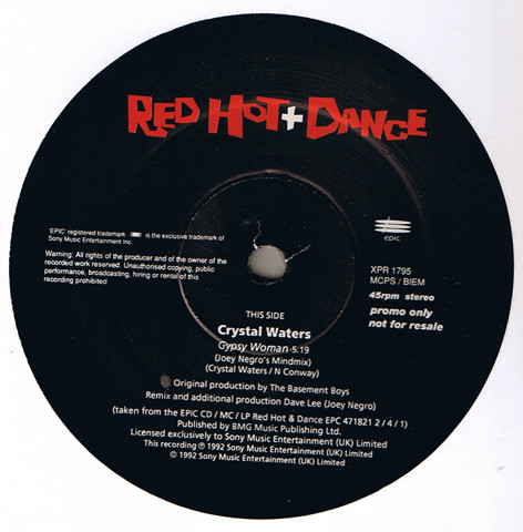 Cover Crystal Waters - Gypsy Woman (12, S/Sided, Promo) Schallplatten Ankauf