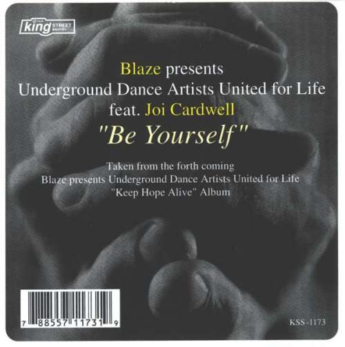 Cover Blaze Presents Underground Dance Artists United For Life Feat. Joi Cardwell - Be Yourself (12) Schallplatten Ankauf