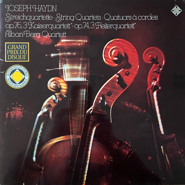 Cover Joseph Haydn / Alban-Berg Quartett* - Streichquartette / String Quartets / Quatuors À Cordes: Op. 76,3 Kaiserquartett - Op. 74,3 Reiterquartett (LP, Album, Gat) Schallplatten Ankauf