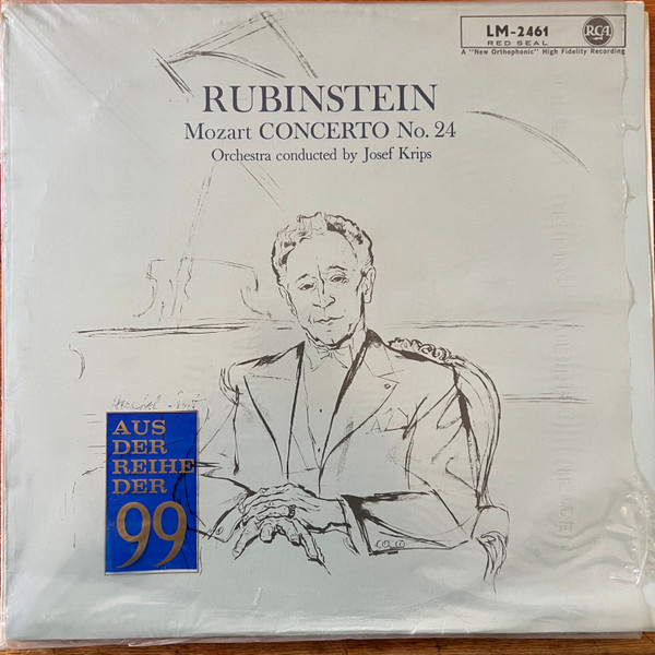Cover Rubinstein*, Mozart*, Orchestra* Conducted By Josef Krips - Concerto No. 24 (LP, Mono) Schallplatten Ankauf