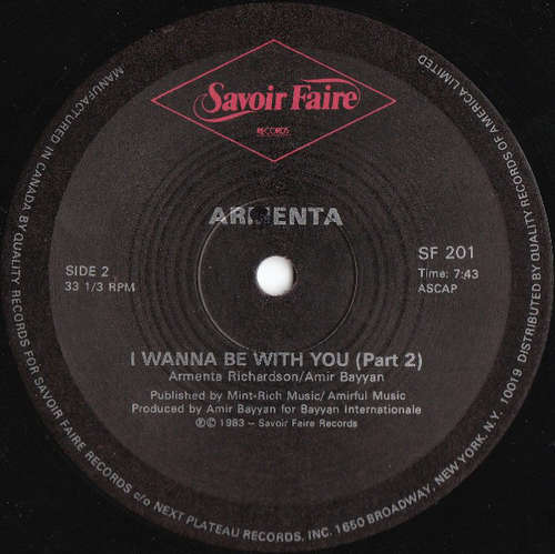 Cover Armenta - I Wanna Be With You (12) Schallplatten Ankauf