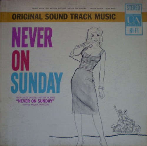Cover Manos Hadjidakis - Never On Sunday (Original Sound Track Music) (LP) Schallplatten Ankauf