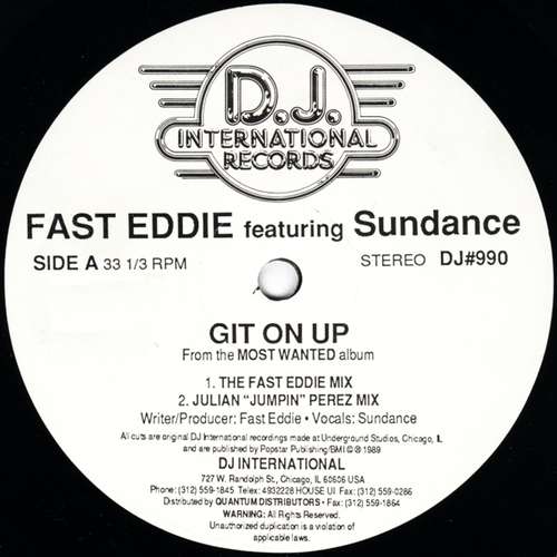 Cover Fast Eddie* Featuring Sundance (2) - Git On Up (12) Schallplatten Ankauf