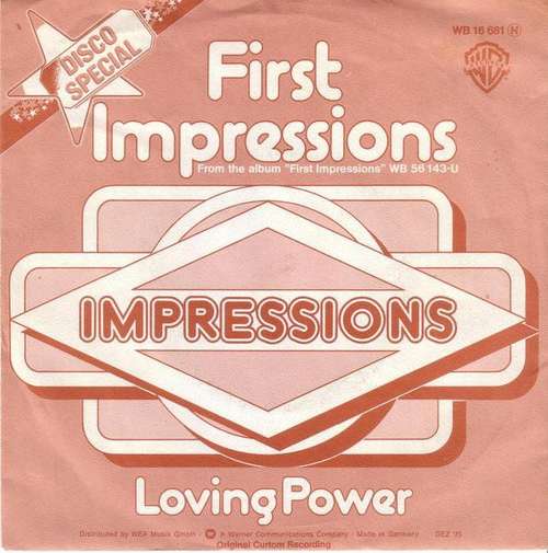 Cover The Impressions - First Impressions / Loving Power (7, Single) Schallplatten Ankauf