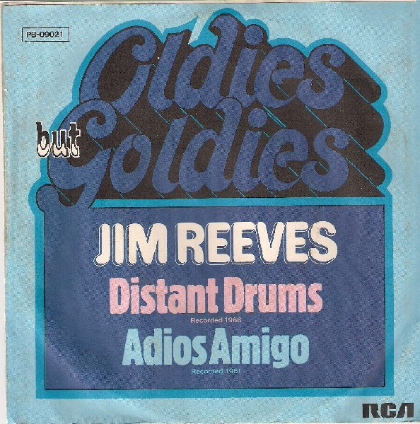 Cover Jim Reeves - Distant Drums / Adios Amigo (7) Schallplatten Ankauf