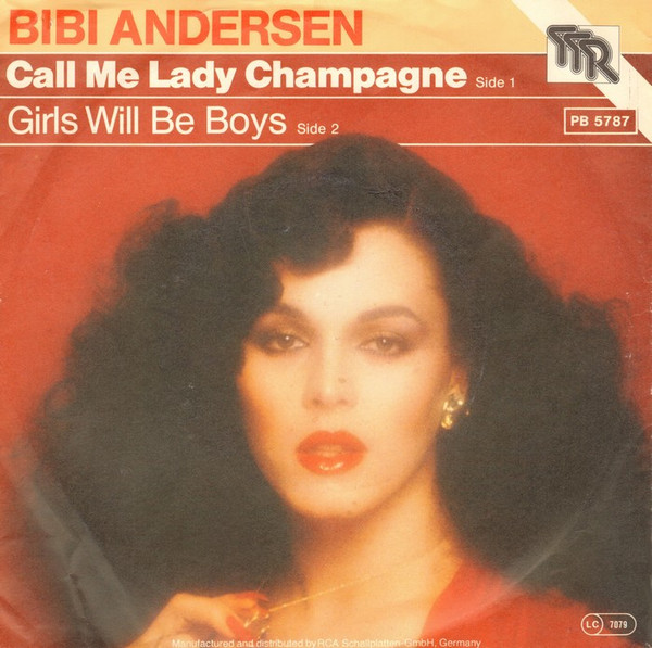 Cover Bibi Andersen - Call Me Lady Champagne (7, Single) Schallplatten Ankauf
