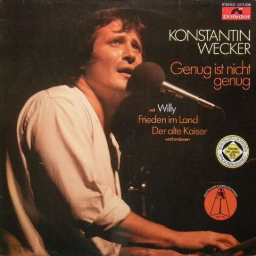 Bild Konstantin Wecker - Genug Ist Nicht Genug (LP, Album, RE) Schallplatten Ankauf