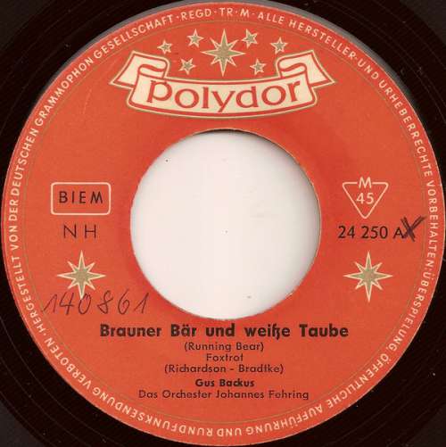 Cover Gus Backus - Brauner Bär Und Weiße Taube / Blue Boy (7, Single, Mono) Schallplatten Ankauf
