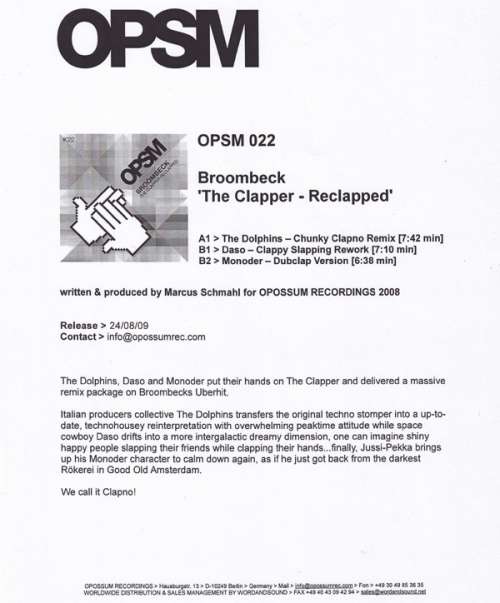 Cover Broombeck - The Clapper - Reclapped (12, W/Lbl) Schallplatten Ankauf