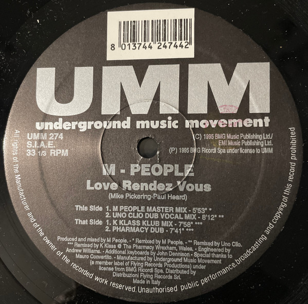 Cover M - People* - Love Rendez Vous (12) Schallplatten Ankauf