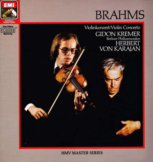 Cover Johannes Brahms / Gidon Kremer, Berliner Philharmoniker, Herbert Von Karajan - Violinkonzert Und Orchester D-Dur Op. 77 (LP, RM) Schallplatten Ankauf