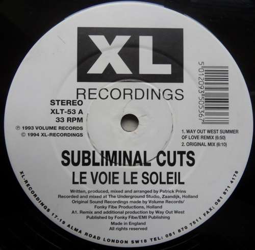 Cover Subliminal Cuts - Le Voie Le Soleil (12, EP) Schallplatten Ankauf