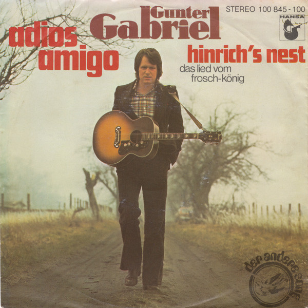 Cover Gunter Gabriel - Adios Amigo  (7, Single) Schallplatten Ankauf