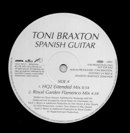 Cover Toni Braxton - Spanish Guitar (2x12, Promo) Schallplatten Ankauf