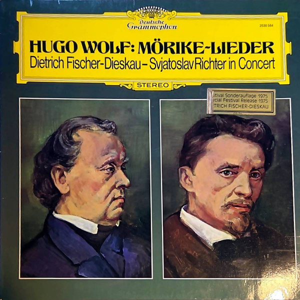 Cover Hugo Wolf : Dietrich Fischer-Dieskau - Sviatoslav Richter - Hugo Wolf: Mörike-Lieder (LP) Schallplatten Ankauf