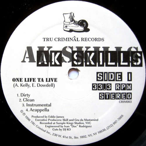 Cover AK Skills - One Life Ta Live / East Ta West (12) Schallplatten Ankauf