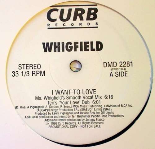 Cover Whigfield - I Want To Love (12, Promo, 33 ) Schallplatten Ankauf