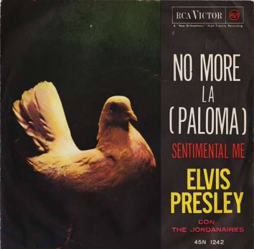 Cover Elvis Presley Con The Jordanaires - No More La (Paloma) / Sentimental Me (7) Schallplatten Ankauf
