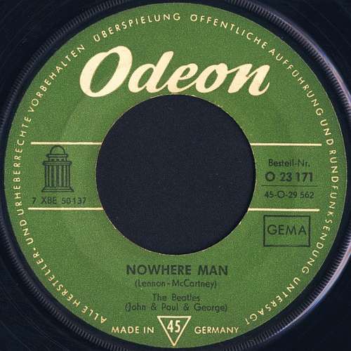 Cover The Beatles - Nowhere Man / What Goes On (7, Single, Ad ) Schallplatten Ankauf