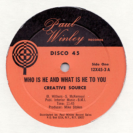 Cover Creative Source / Harlem Underground Band - Who Is He And What Is He To You / Finger In It (12) Schallplatten Ankauf
