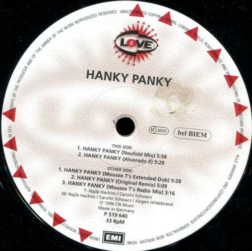 Cover Hanky Panky - Hanky Panky (12) Schallplatten Ankauf