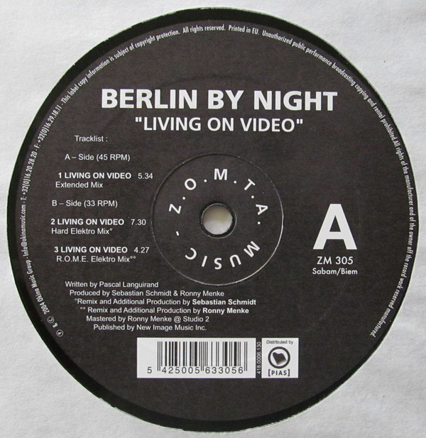 Cover Berlin By Night - Living On Video (12) Schallplatten Ankauf