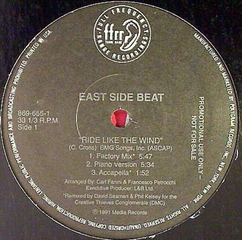 Cover East Side Beat - Ride Like The Wind (12, Promo) Schallplatten Ankauf
