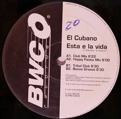 Cover El Cubano - Esta E La Vida (12) Schallplatten Ankauf